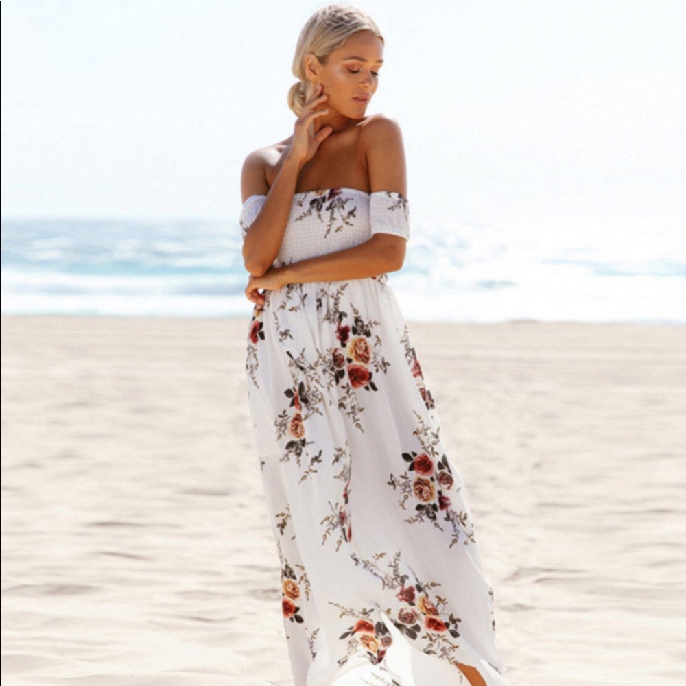 White floral dress